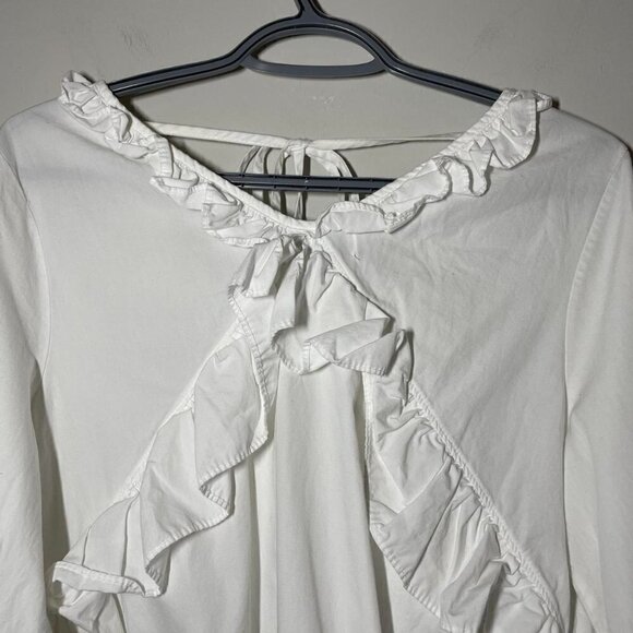 Pixie Market Ruffle Lace White Blouse - Picture 4 of 8